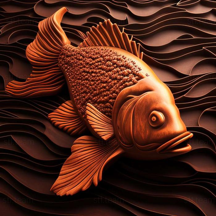 3D model Chocolate oranda fish (STL)